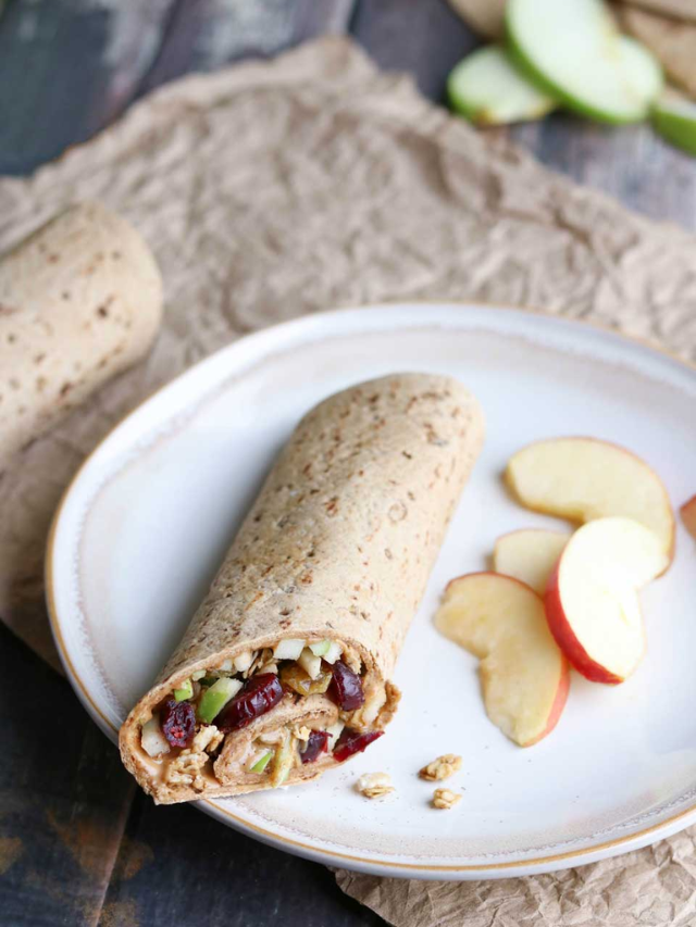 Granola Crunch Apple-Peanut Butter Sandwich Wraps Story