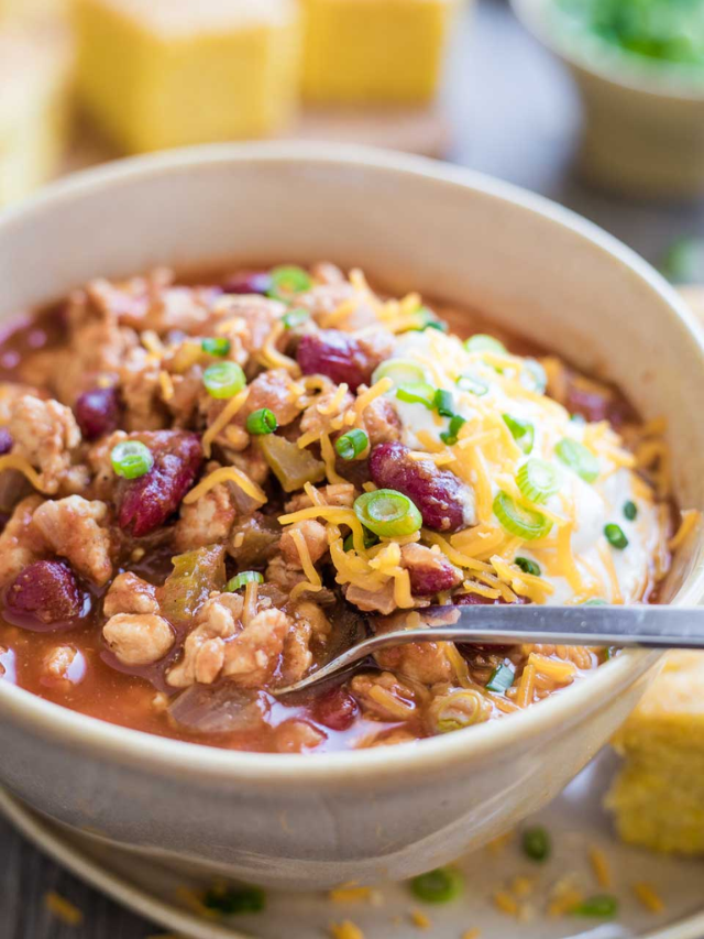 Classic, Healthy Crock-Pot Turkey Chili Story