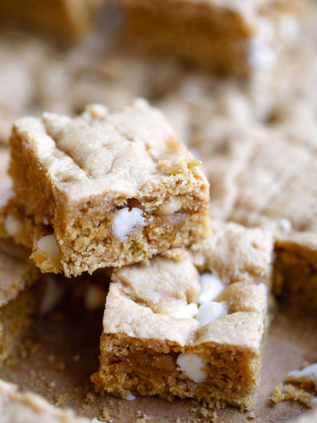 Peppermint-White Chocolate Chickpea Blondies Story