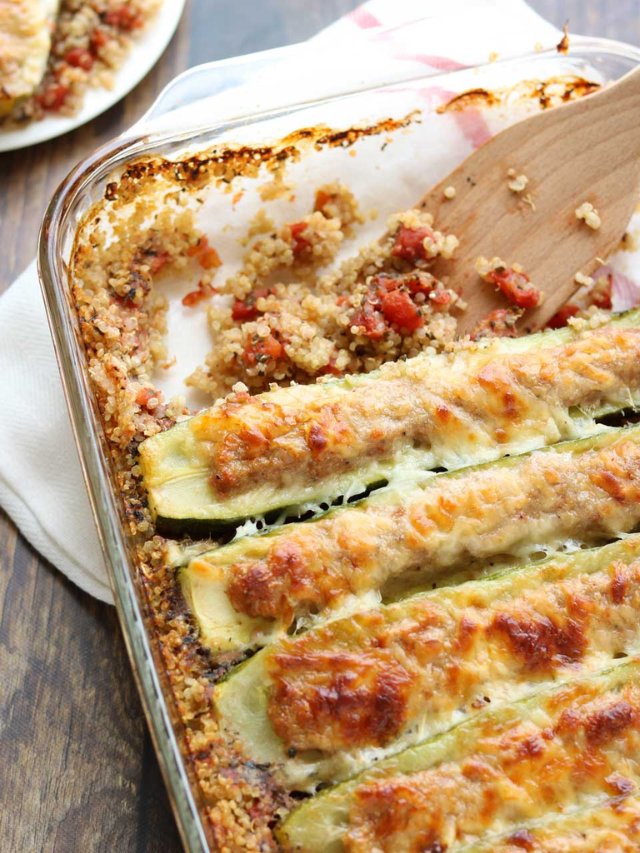 Zucchini Boats Casserole with Italian Sausage and Quinoa Story