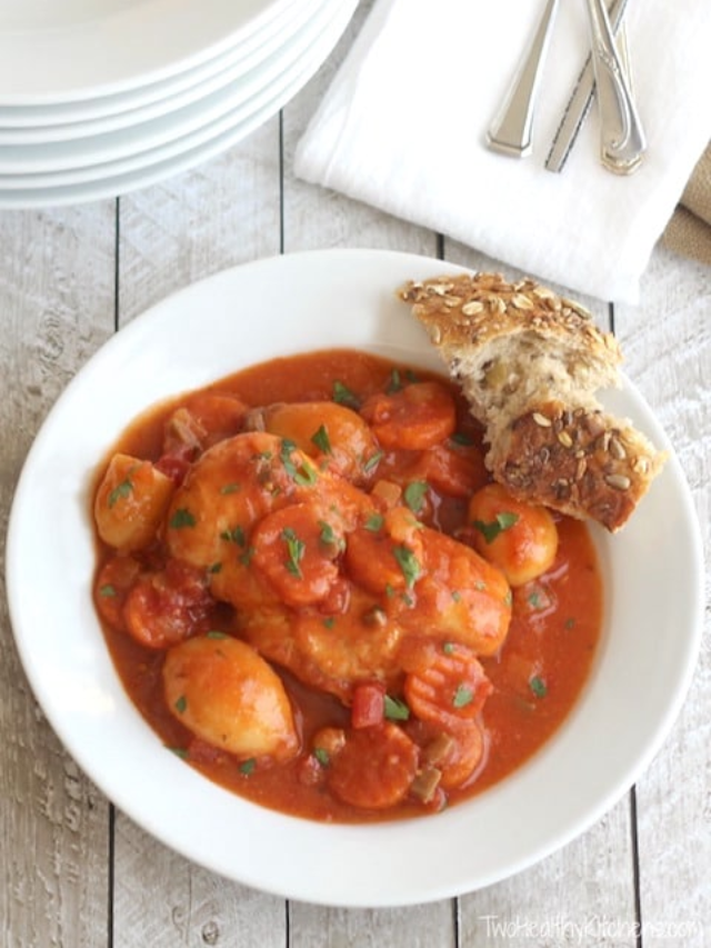 Creamy Crock Pot Chicken with Potatoes, Carrots and Tomatoes Story