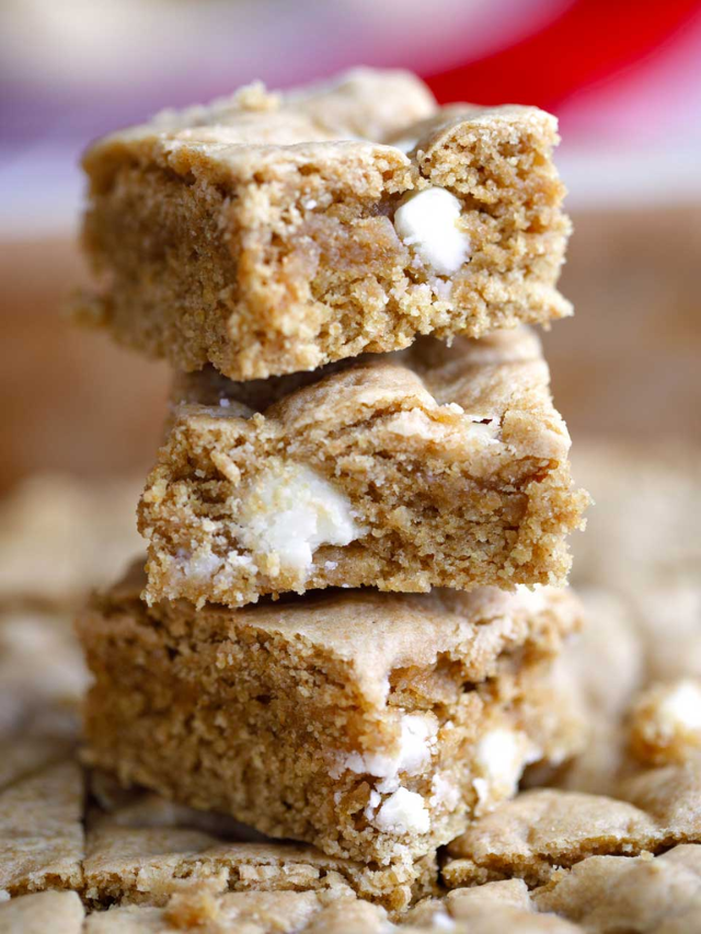 Peppermint-White Chocolate Chickpea Blondies Recipe Cover image