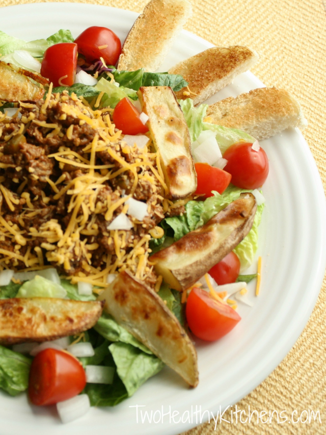 Easy Cheeseburger Salad with Fries Recipe Story