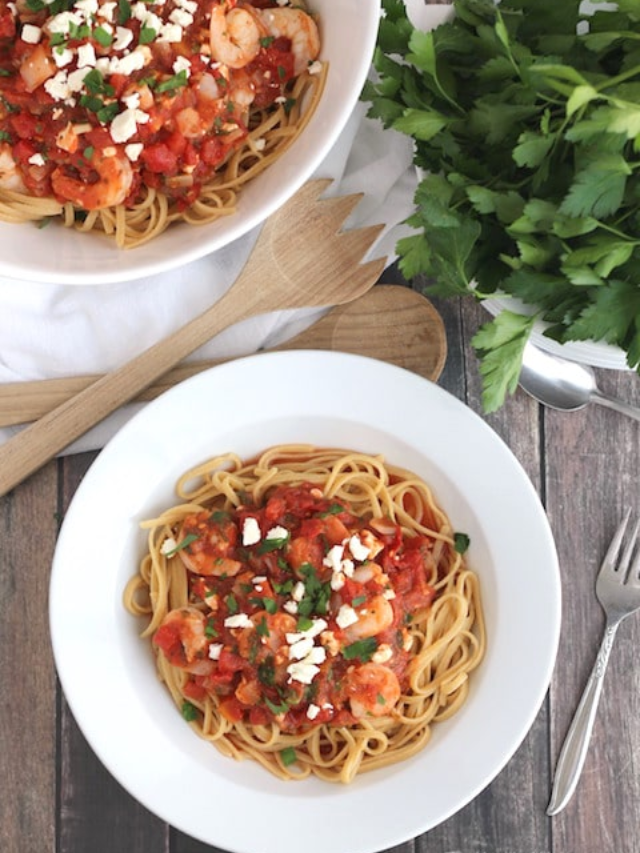 Super-Fast Herbed Mediterranean Shrimp Pasta Cover image