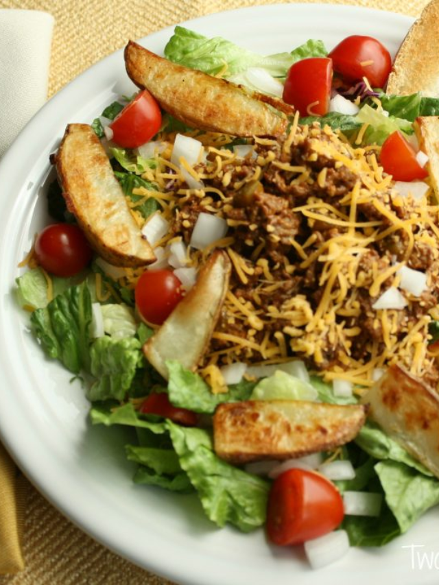 Cheeseburger Salad with Fries Story