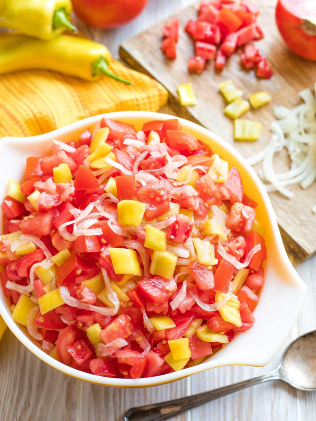 Tomato and Onion Salad with Peppers Story