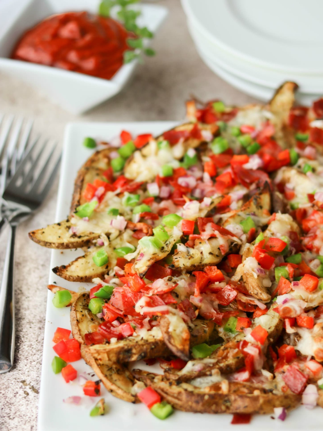 Cheesy Oven-Baked Pizza Fries Story