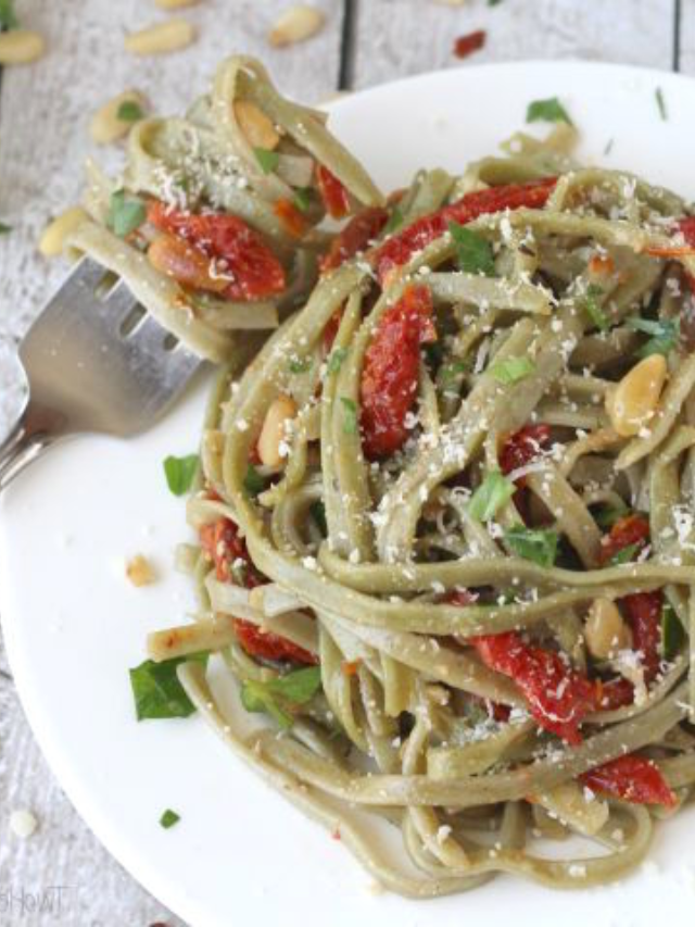 Spaghetti with Sun-Dried Tomatoes and Spinach Story