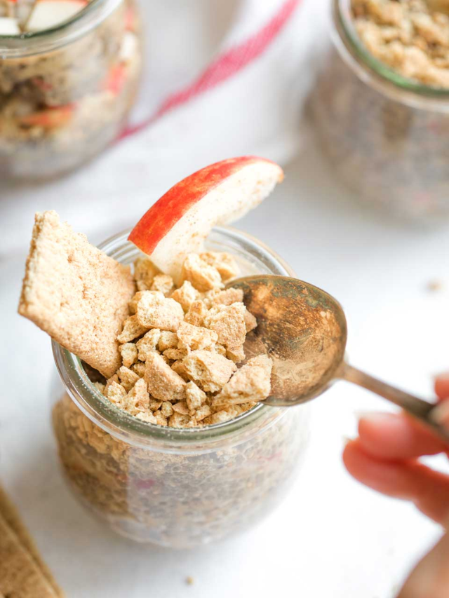 Apple Overnight Chia Pudding Story - Two Healthy Kitchens