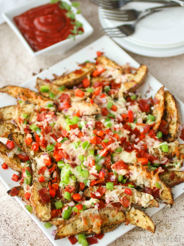 Cheesy Baked Pizza Fries Story