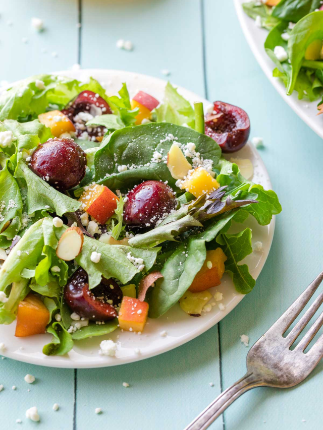 Honey Balsamic Dressing Peach Salad Story