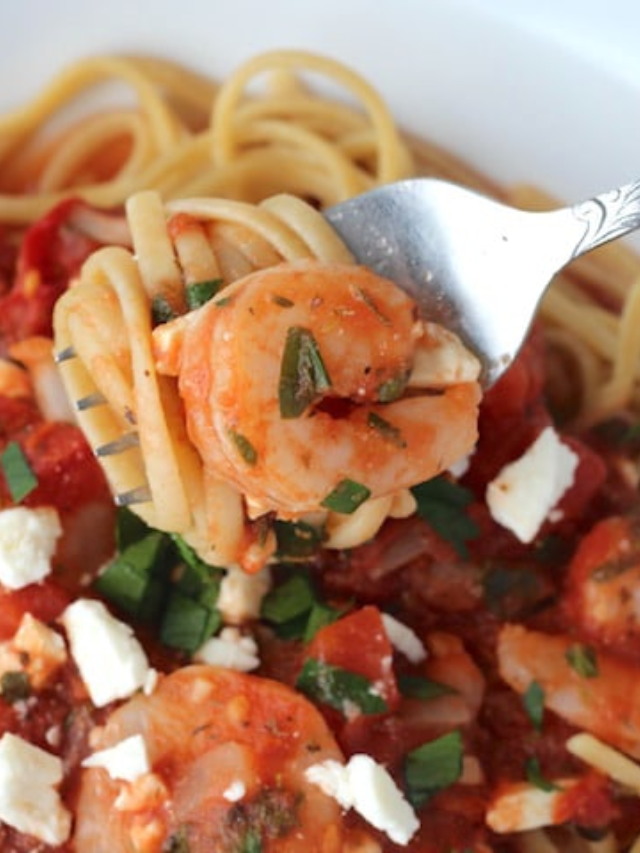 Mediterranean Pasta Shrimp Story