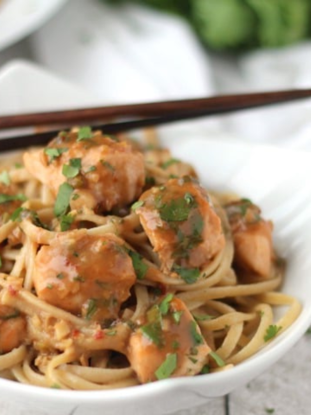 Salmon Pasta With Peanut Sauce Cover image