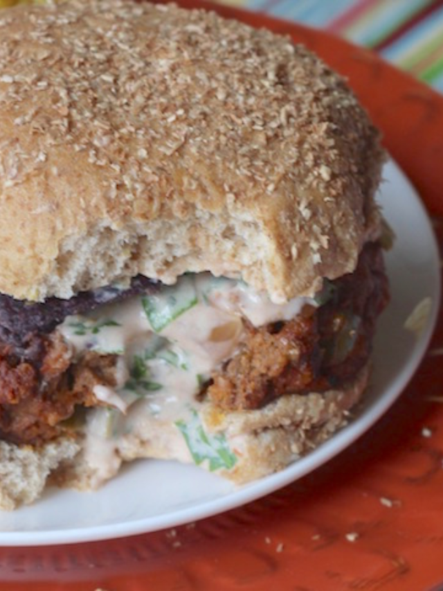 Taco Burgers with Creamy Salsa Dressing Story