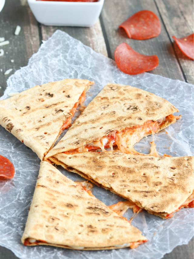 5-Minute Pepperoni Quesadilla Pizza Story