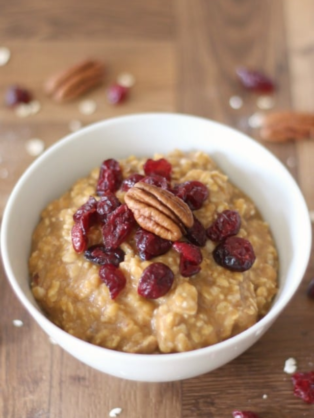 Creamy Pumpkin Pie Oatmeal Story