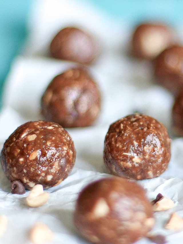 Healthy Chocolate Peanut Butter Energy Balls Story