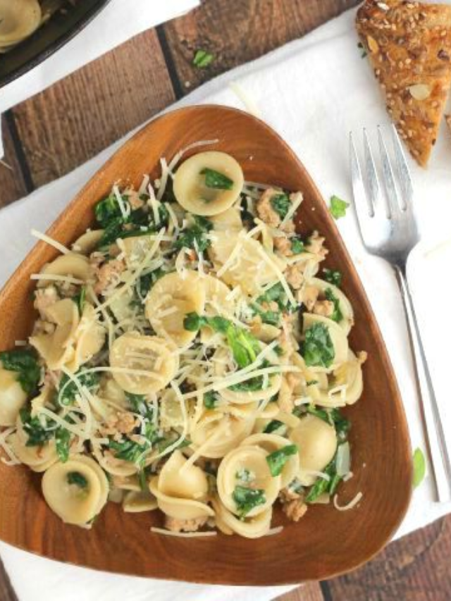 Italian Orecchiette with Sausage and Spinach Story