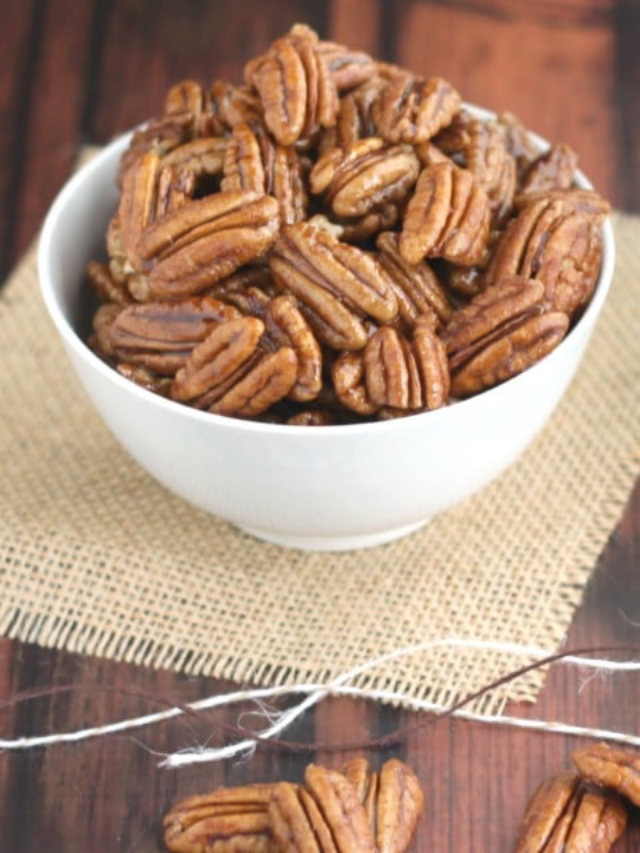 Healthy Pumpkin Pie Spiced Candied Pecans Story
