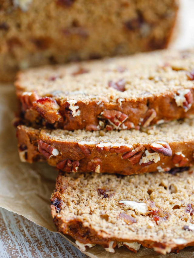 Healthy Whole Wheat Banana Bread with Pecans and Dates Story