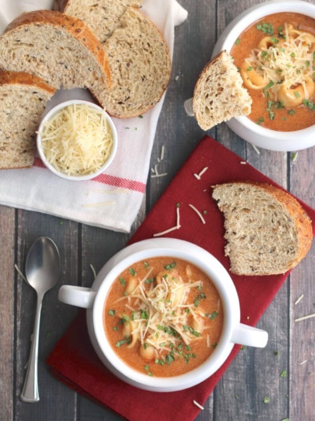 Delicious Tomato Basil Soup with Tortellini Story