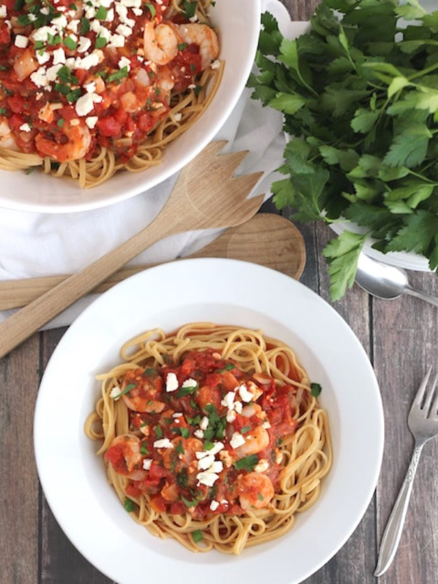 Fabulous Herbed Mediterranean Shrimp Pasta Story