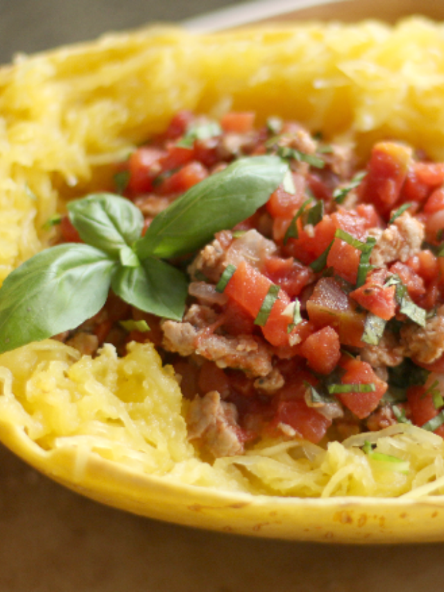 Rich Parmesan Spaghetti Squash with Italian Sausage Story