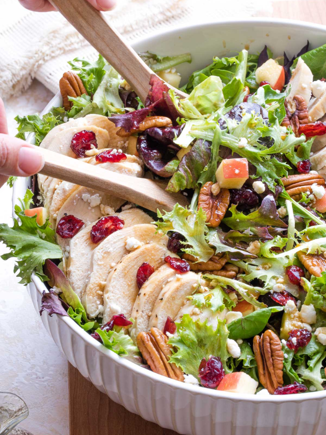 Pecan Chicken Salad with Apples and Cranberries Story