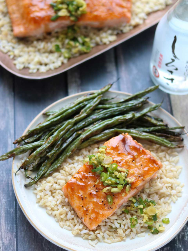 Salmon with Red Miso and Ginger Sauce Story