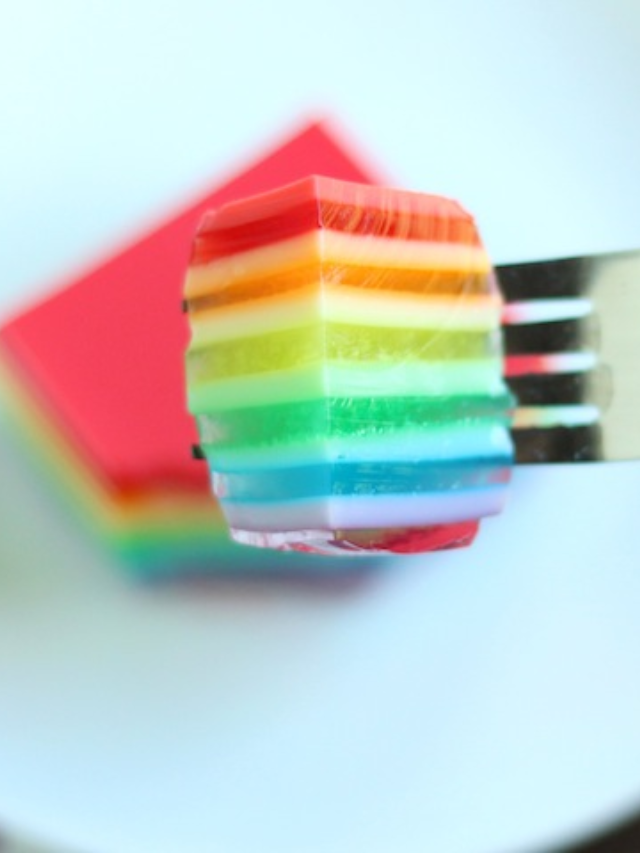 Rainbow Layered Jell-O Salad Story